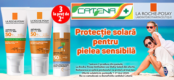 Protectie solara pentru pielea sensibila - Profita de oferta speciala Catena!