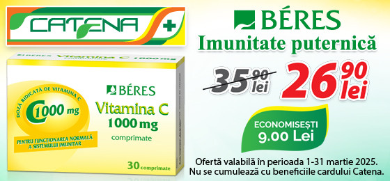 Intareste-ti sistemul imunitar cu vitamina C 1000 mg de la Beres